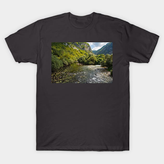 Unac River in Martin Brod, Bosnia T-Shirt by jojobob